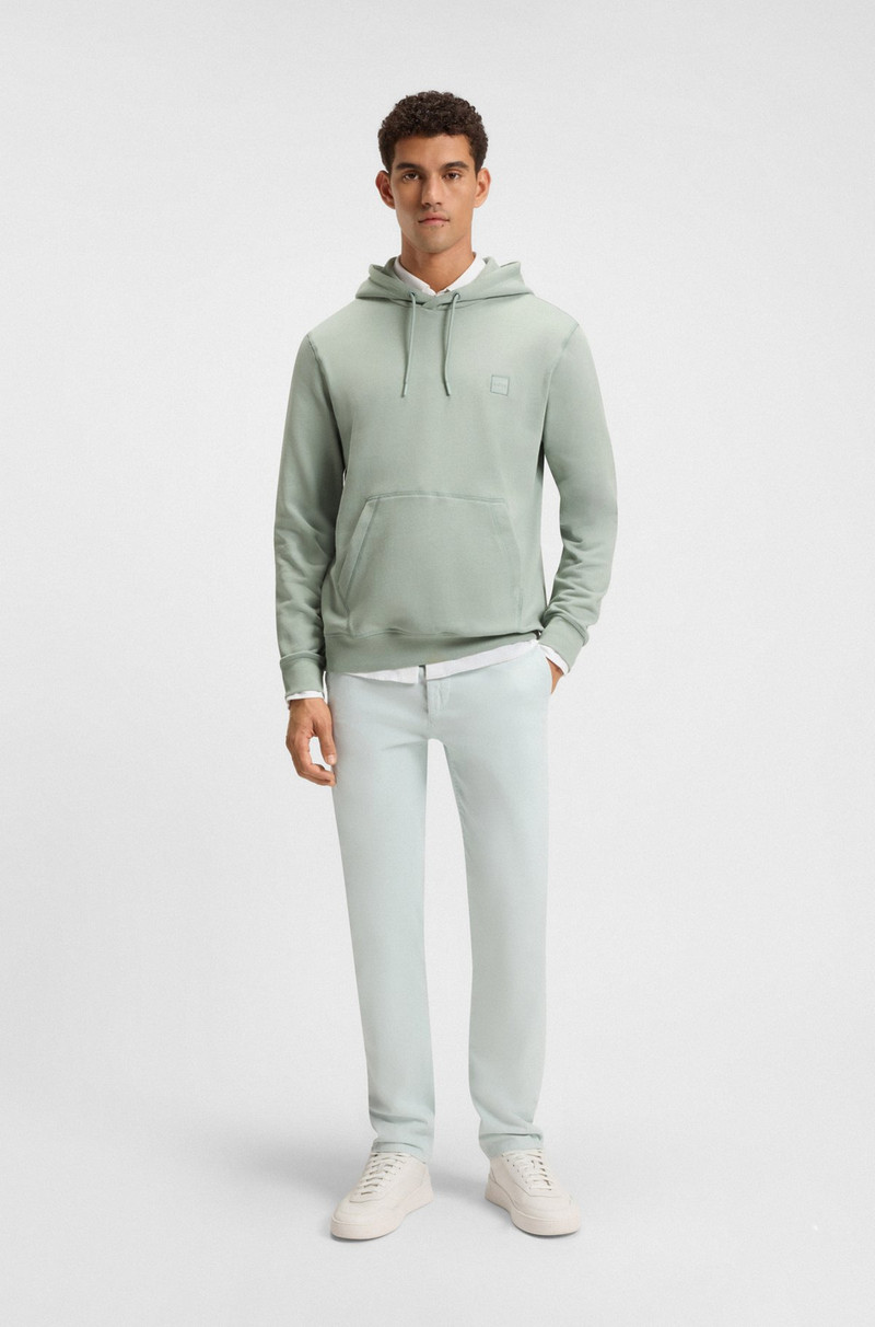 BOSS COTTON-TERRY HOODIE WITH LOGO PATCH outlook