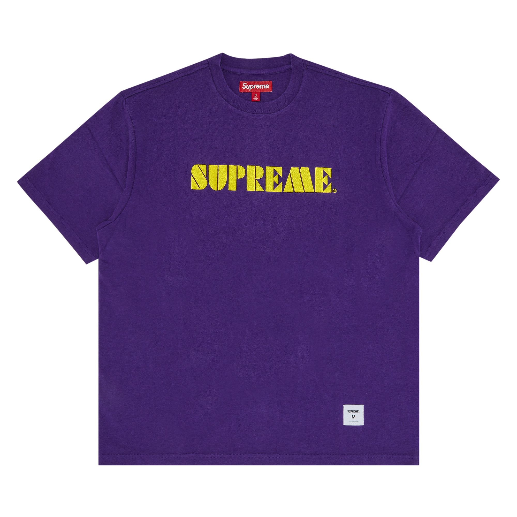 Supreme Stencil Embroidered Short-Sleeve Top 'Purple' - 1