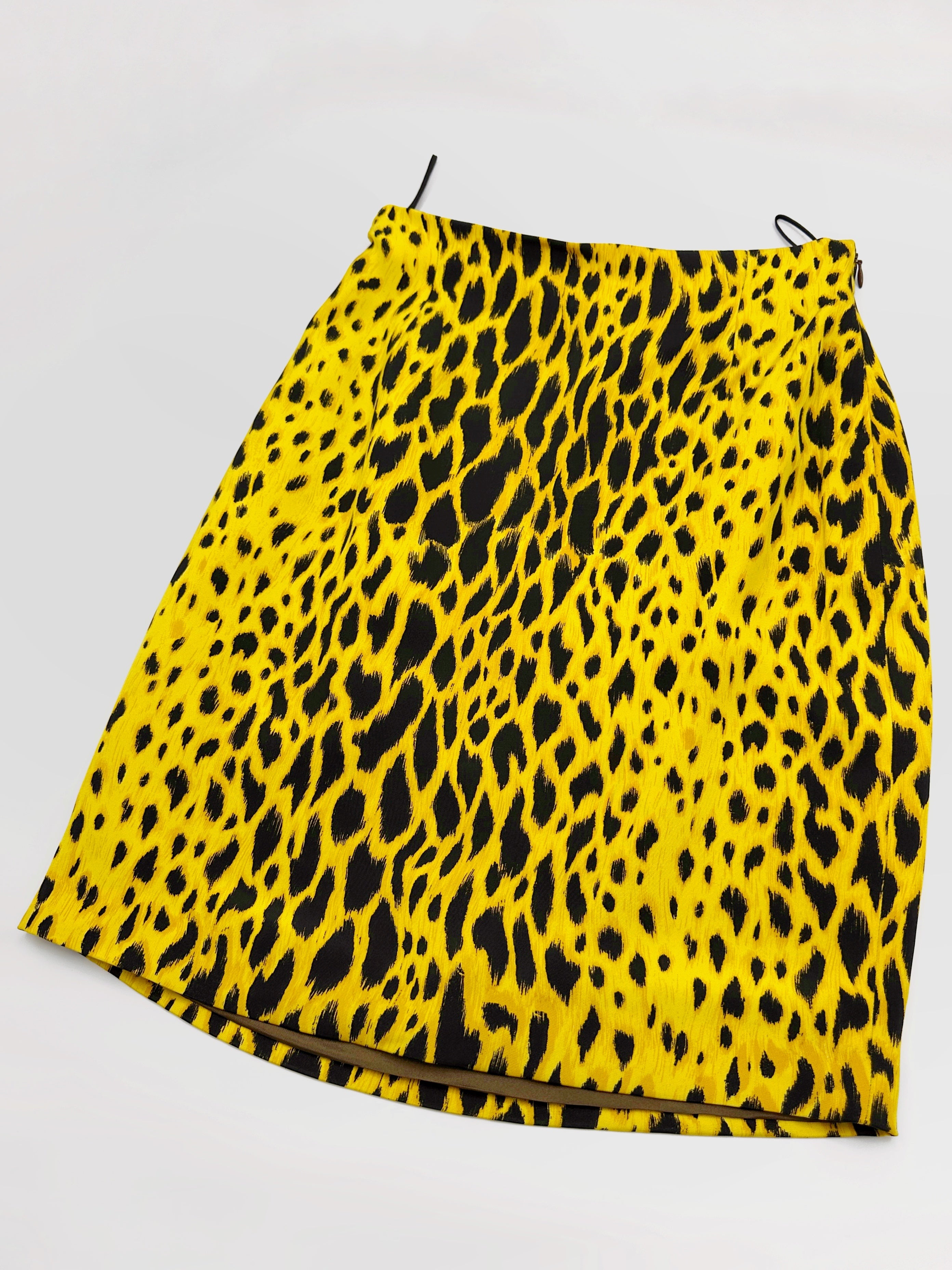 MONUMENTAL Gianni Versace Spring 1992 ANIMALIER Runway Leopard Print Silk Blazer Skirt Set 42 - 25