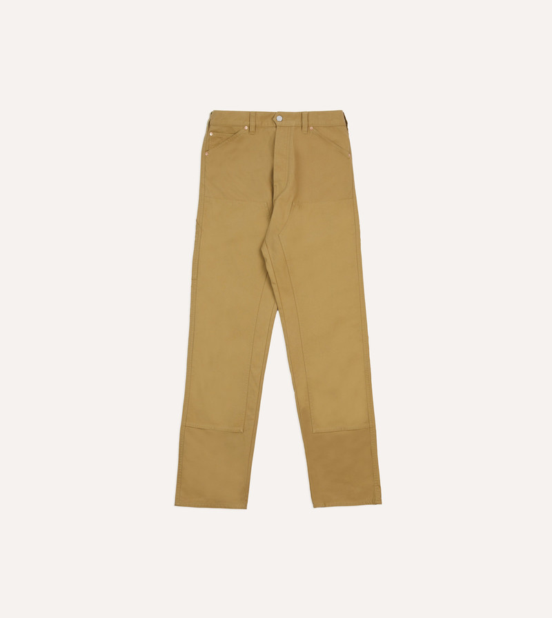 Sand Lightweight Cotton Canvas Carpenter Pant - 1