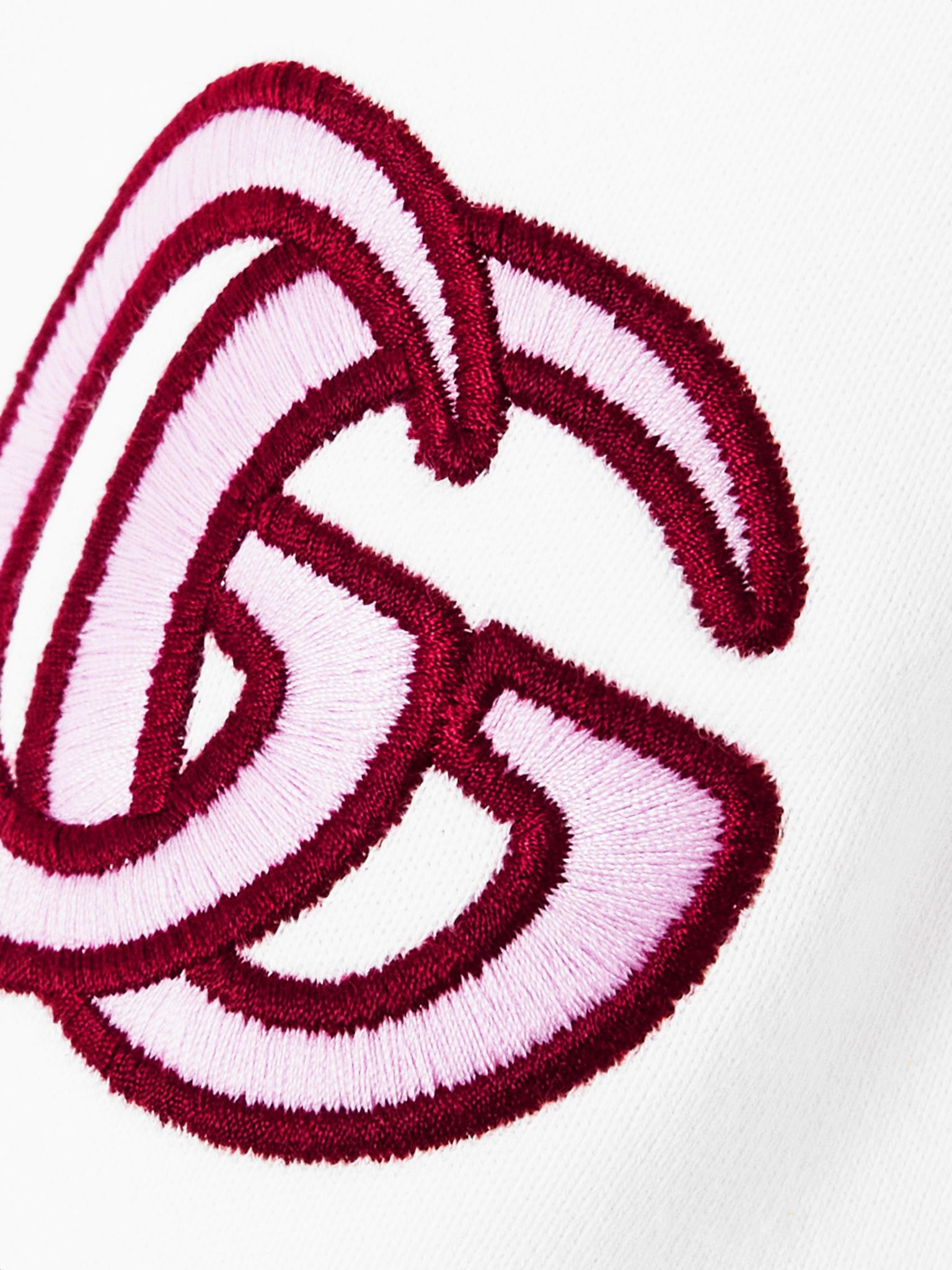 Embroidered cropped cotton-jersey hoodie White - 4