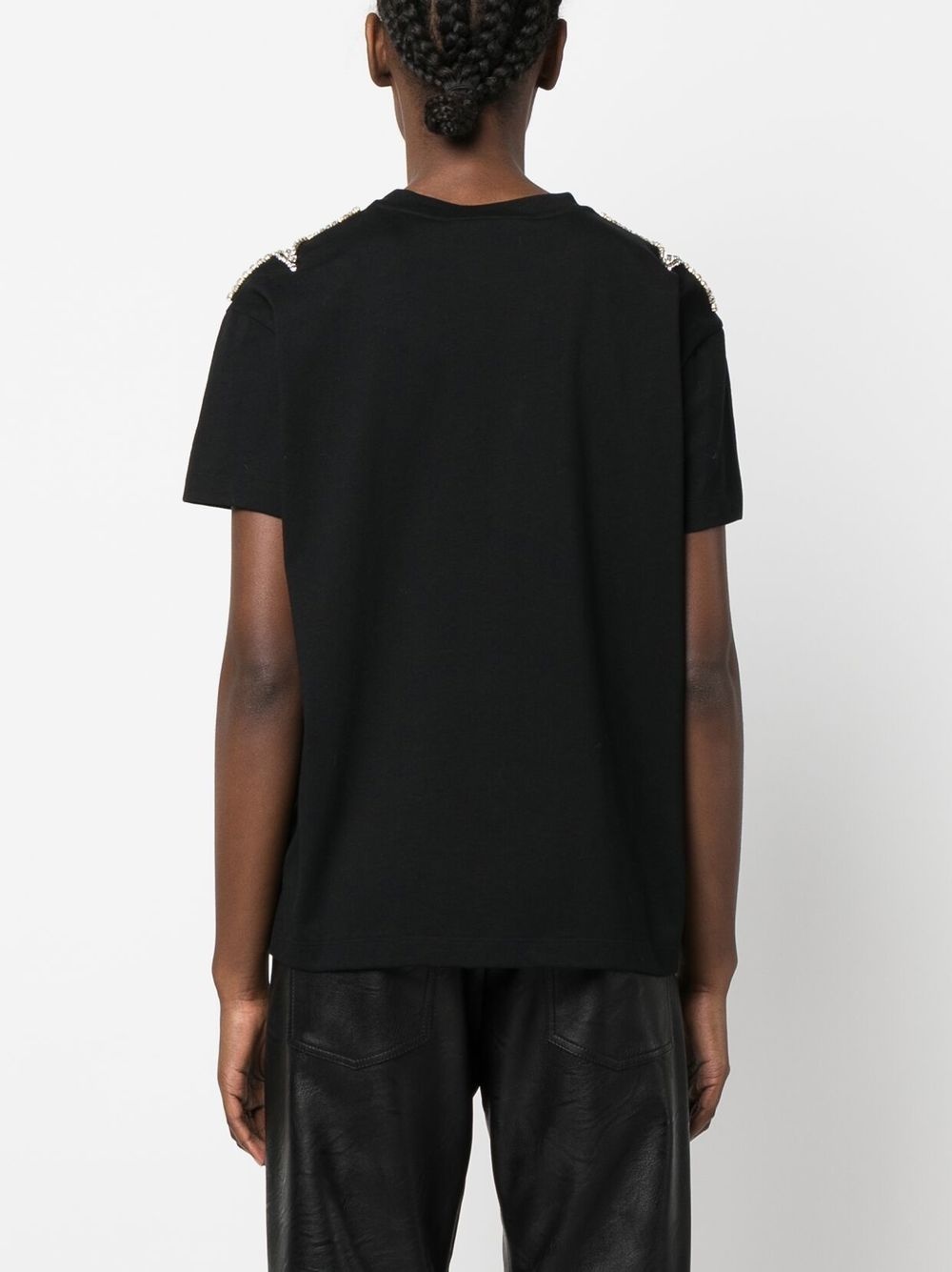 crystal-embellished short-sleeved T-shirt - 4