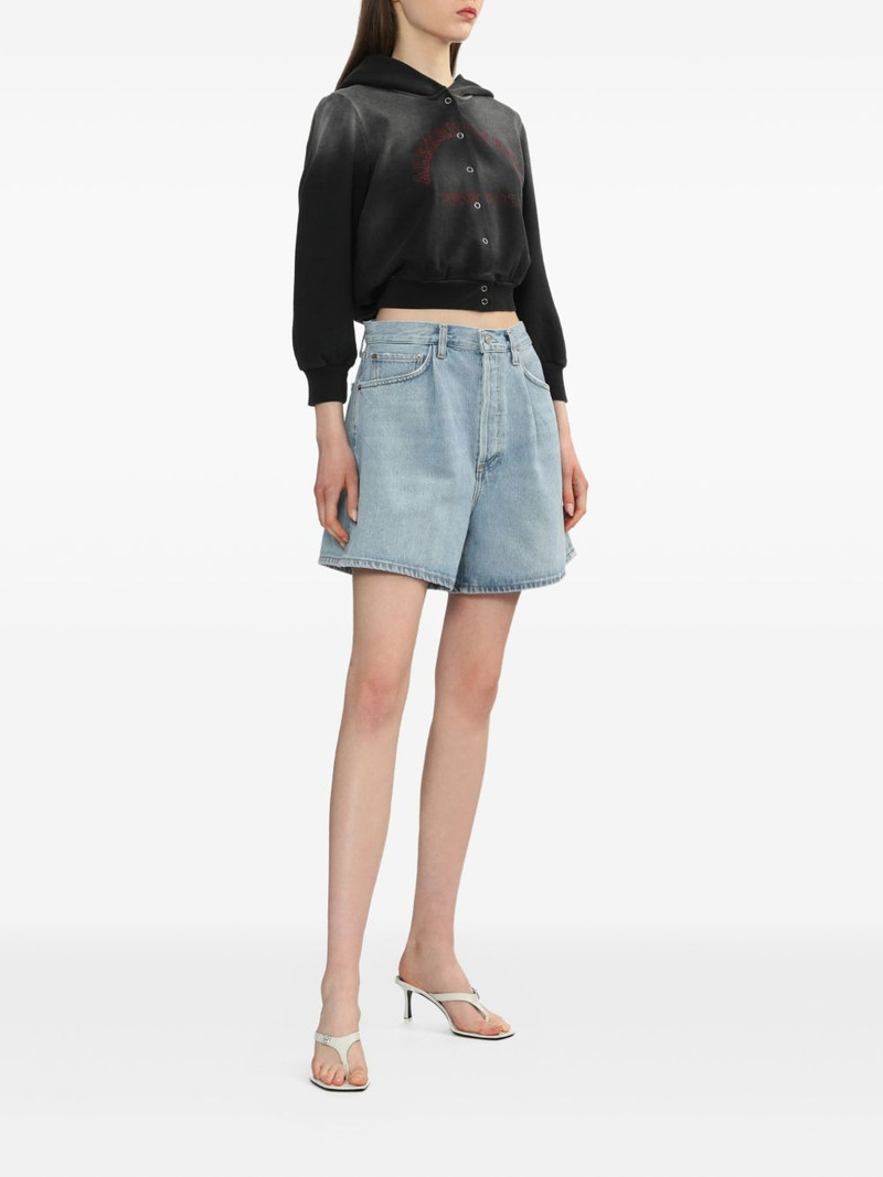 AGOLDE pleated denim shorts outlook