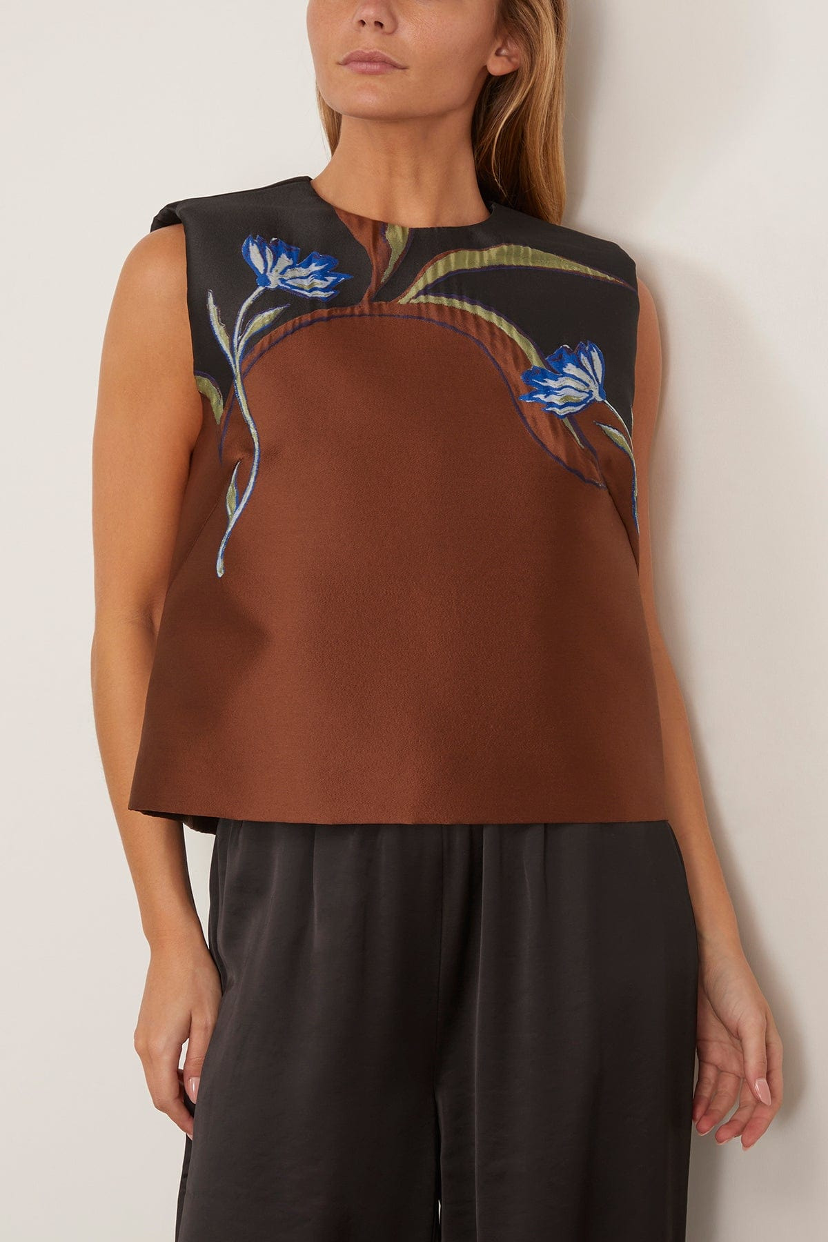 Soft Petal Top in Caramel Black - 3