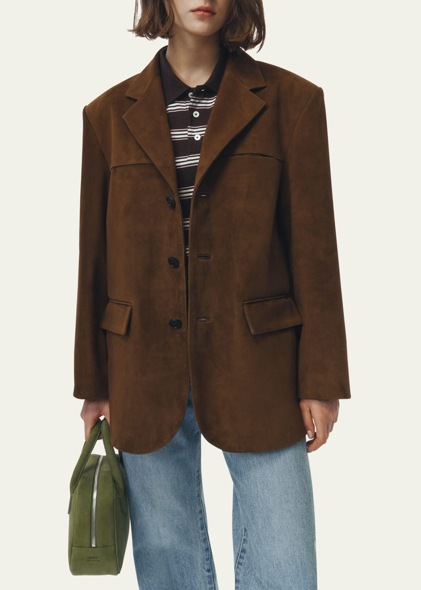 Unisex Tailored Suede Jacket - 5