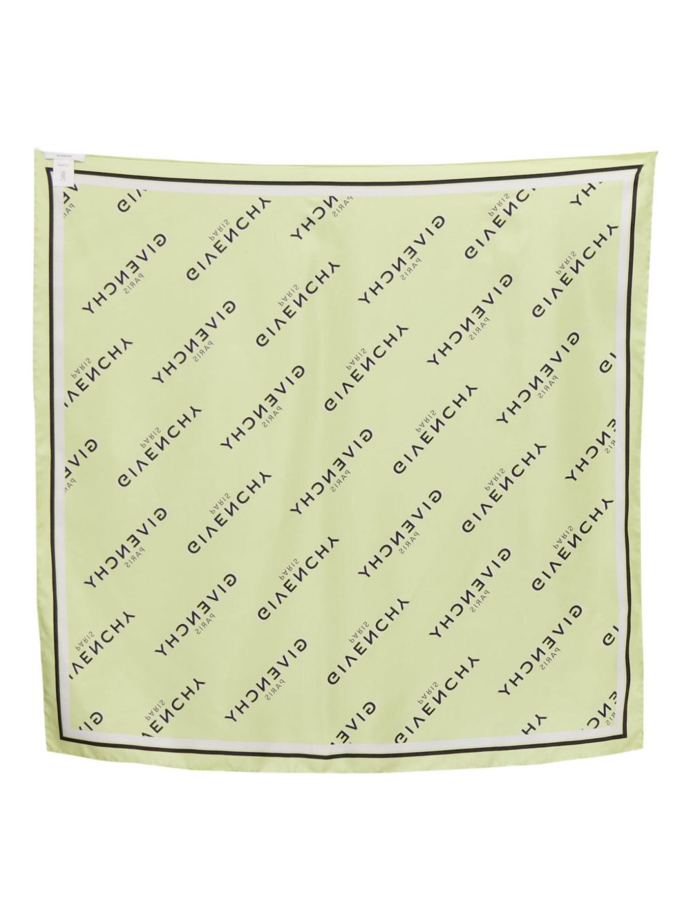 logo-print silk scarf - 2