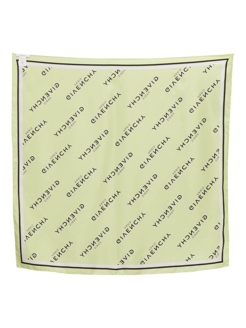 Givenchy logo-print silk scarf outlook