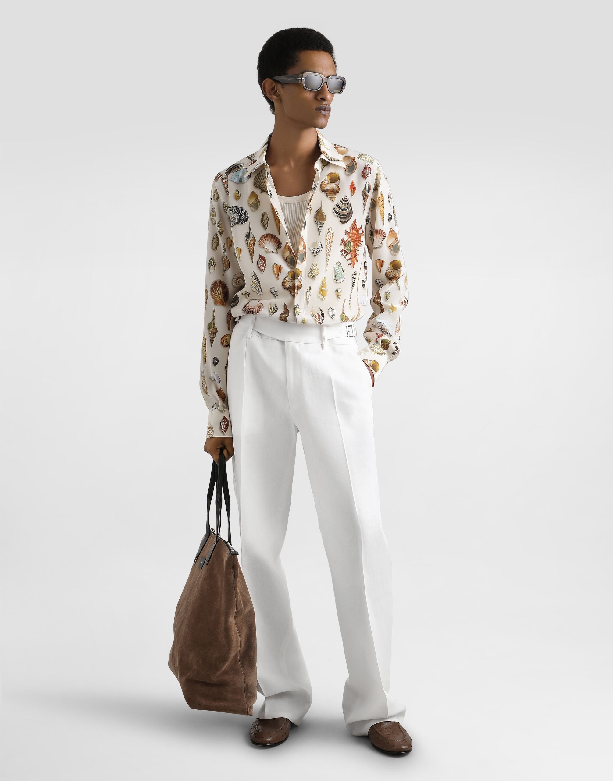 Shell-print martini silk shirt - 2