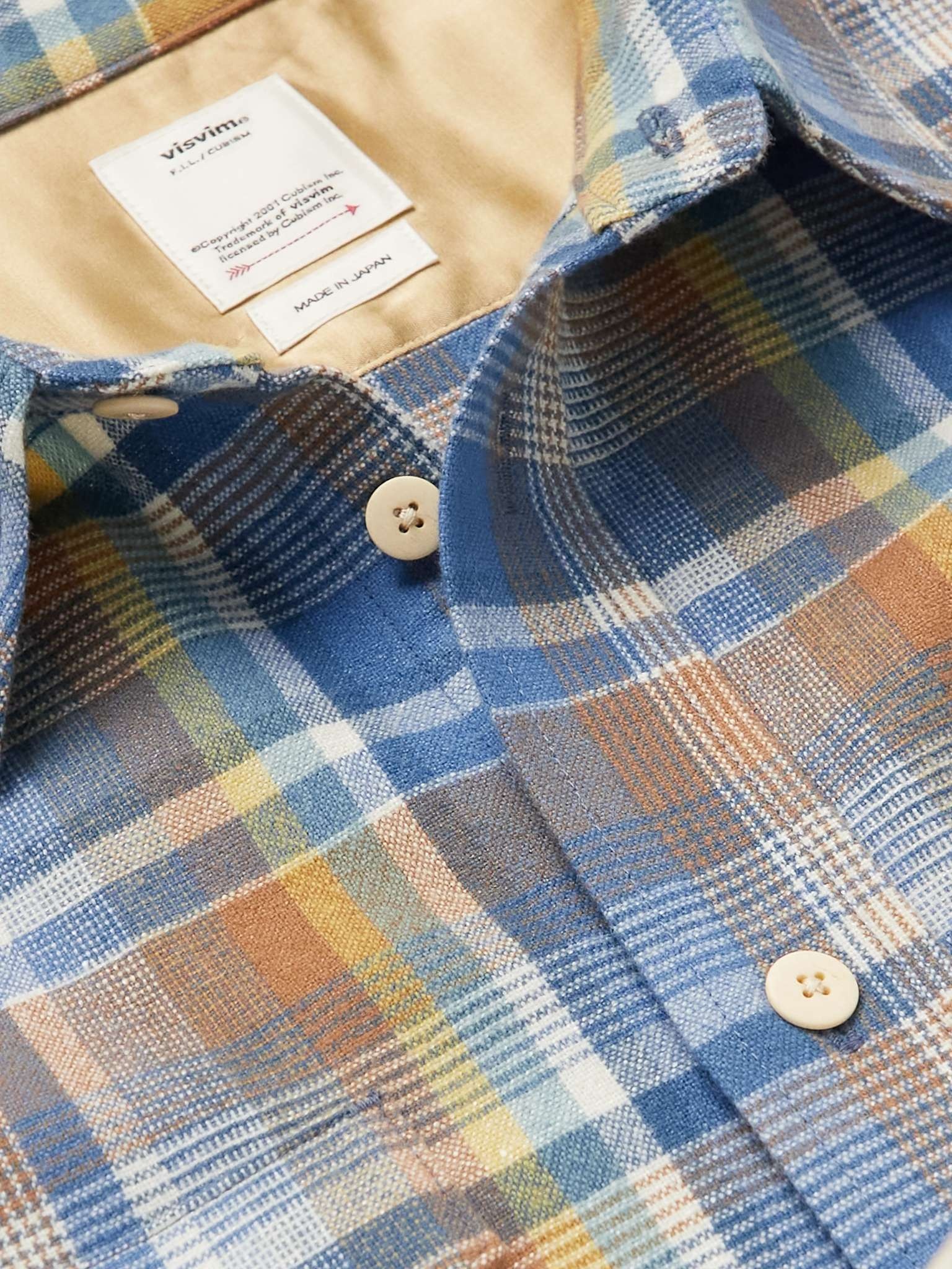 Frontier Checked Wool and Linen-Blend Flannel Shirt - 5