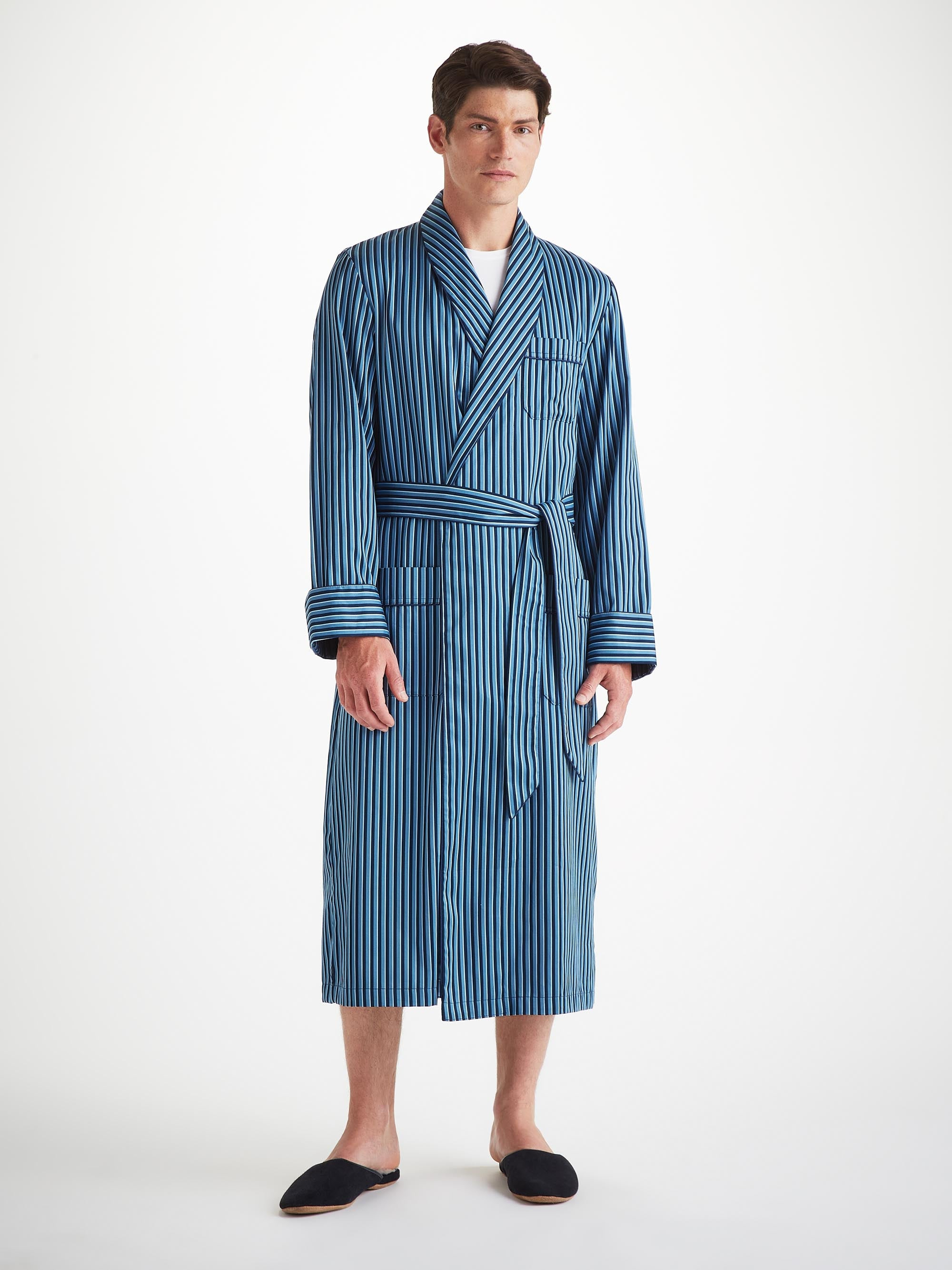 Men's Robe Wellington 58 Cotton Blue - 3
