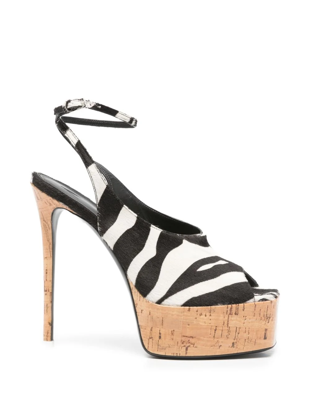 Ornella zebra-print platform sandals - 1