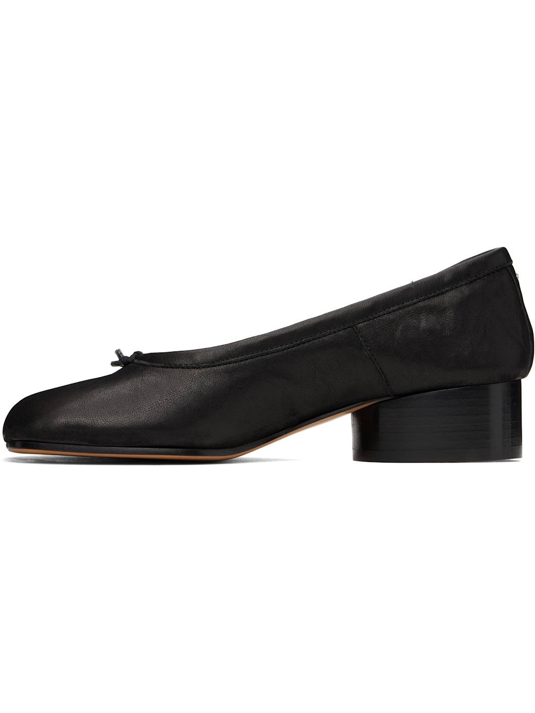 Black Tabi New Ballerina Heels - 3