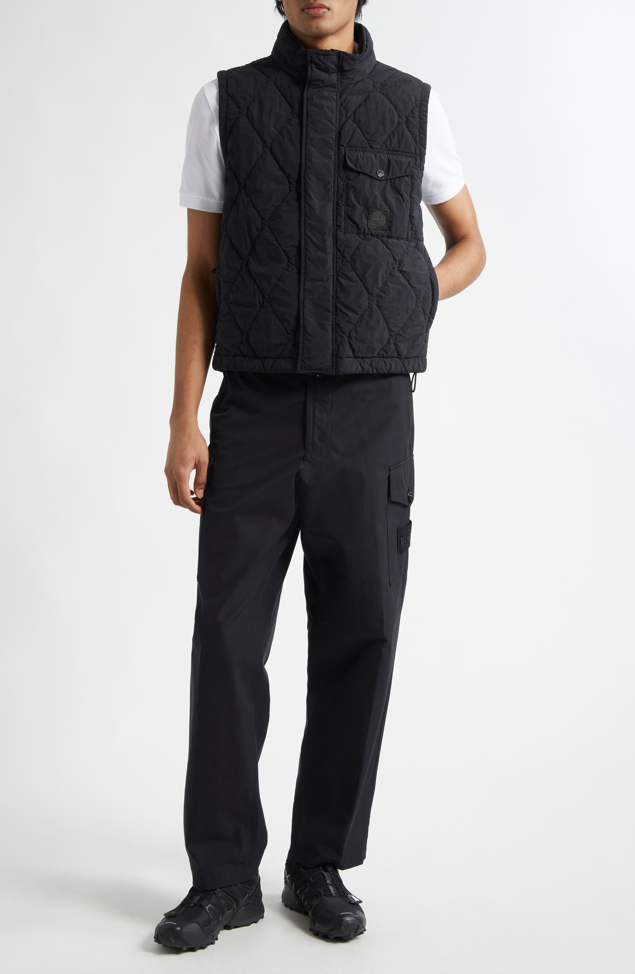 Stone Island Ghost Diamond Quilted Puffer Vest in V0029 Black at Nordstrom - 2