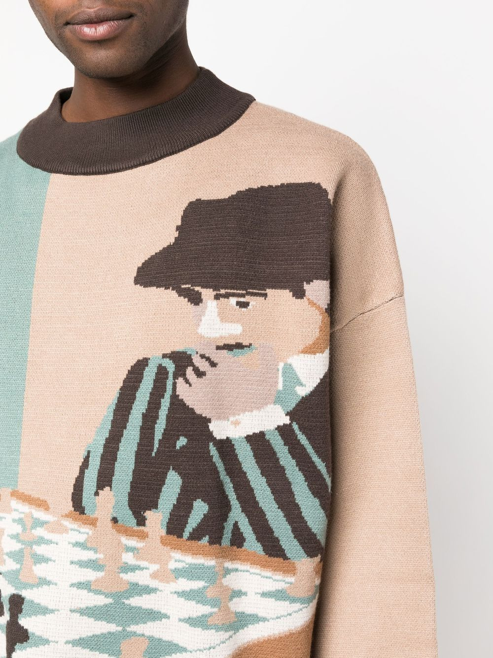intarsia knit jumper - 5