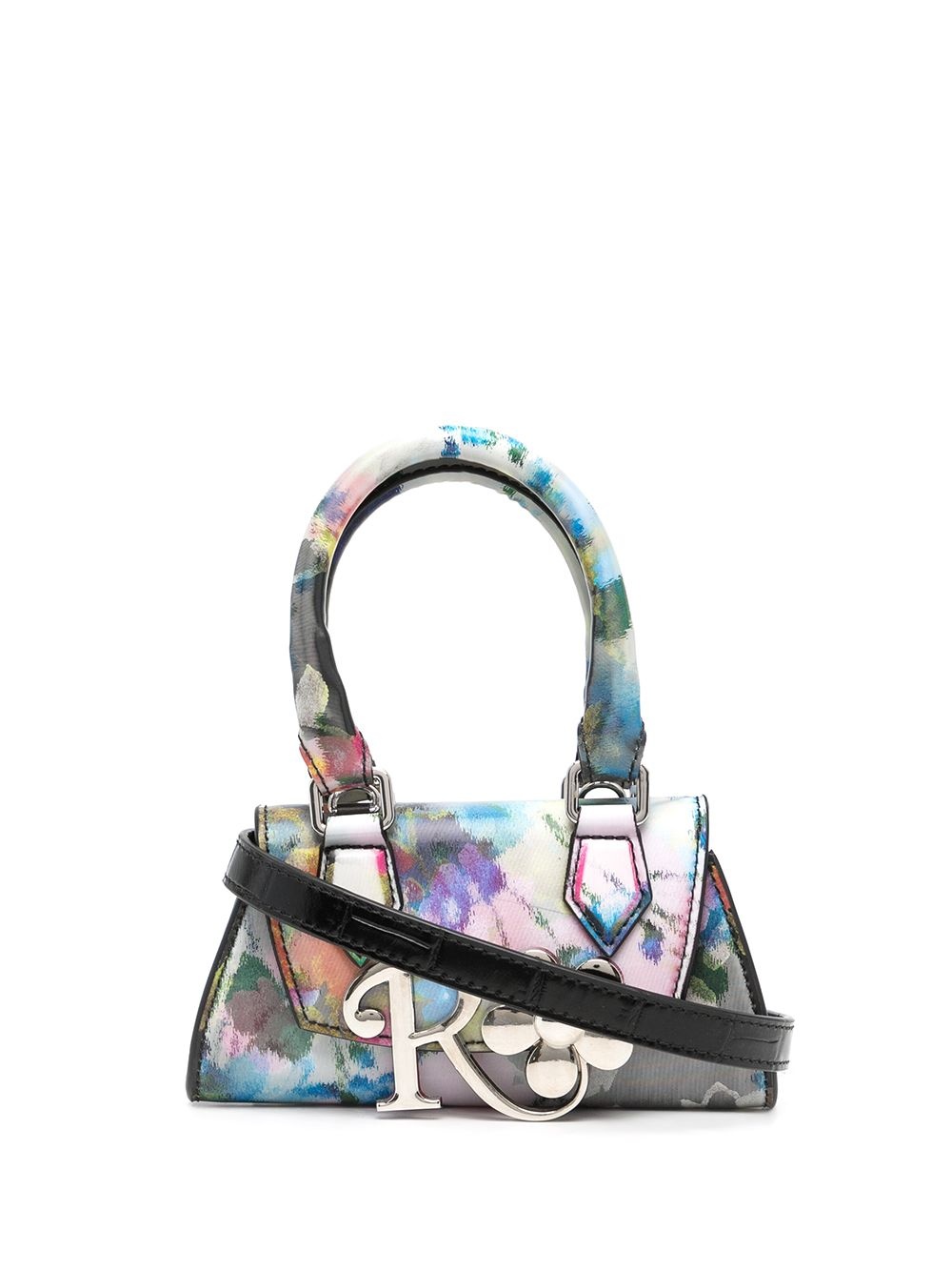 lenticular-print floral mini bag - 1