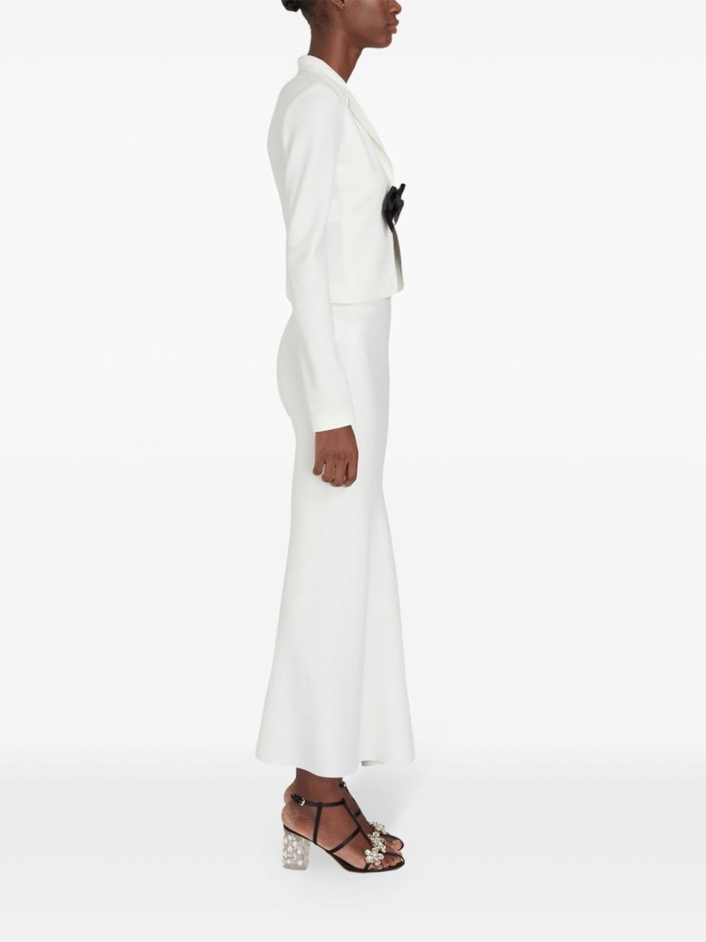 high-waist crepe maxi skirt - 3