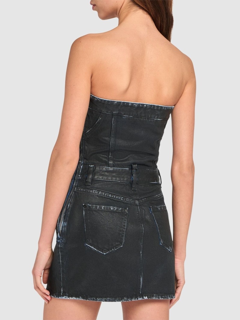 Icon strapless denim short dress - 3