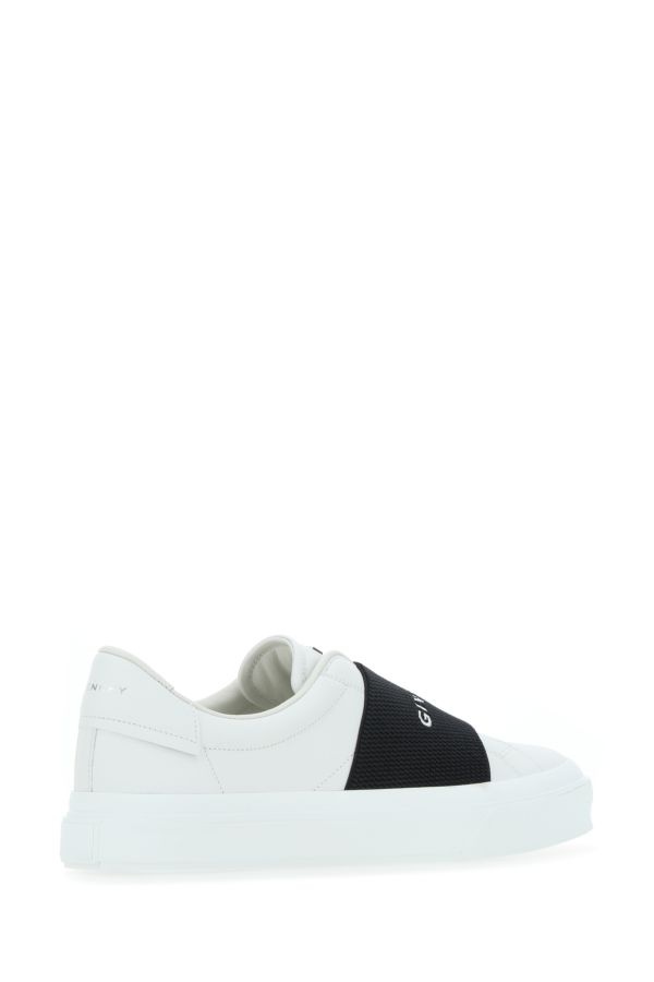 White leather New City slip ons - 3