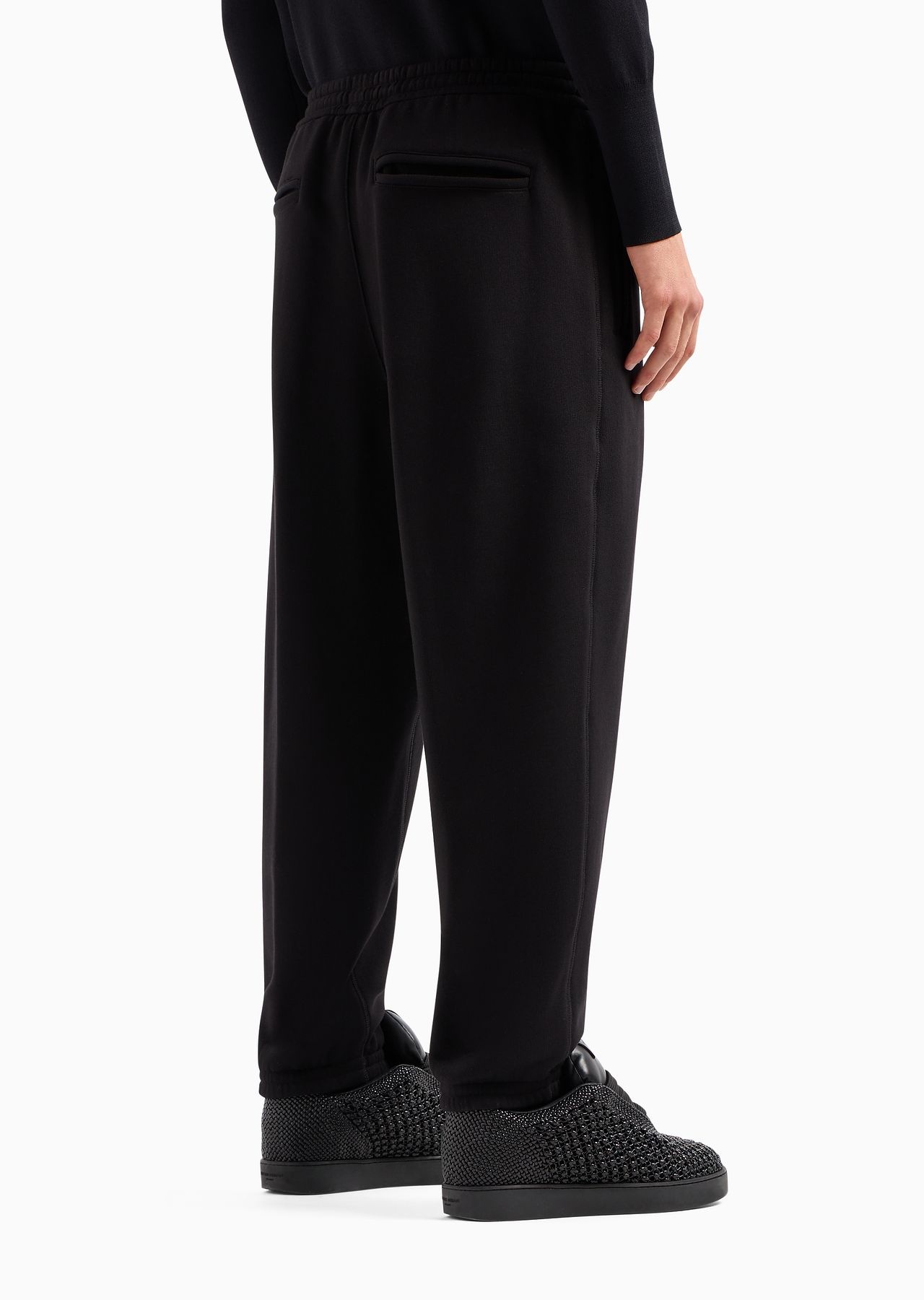 Soft-touch jersey joggers with ribbing - 3