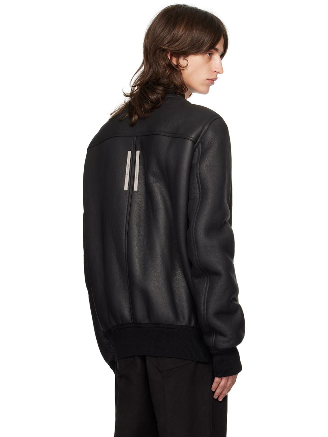 Black Porterville Classic Flight Reversible Leather Jacket - 3