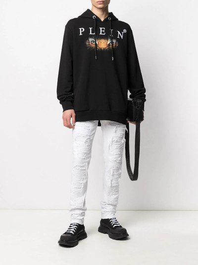 PHILIPP PLEIN super straight-cut distressed jeans outlook