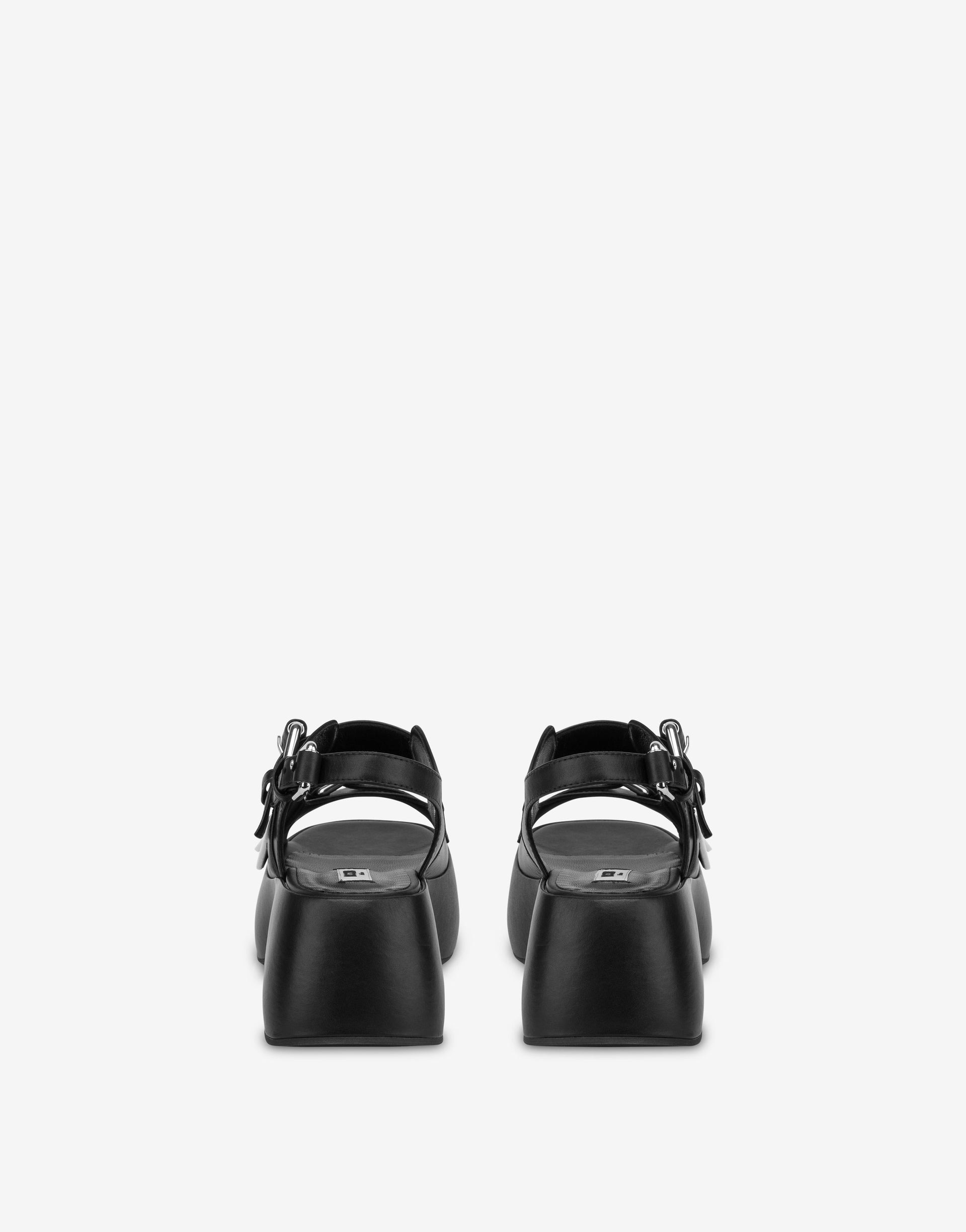 PLATFORM SANDALS IN CALFSKIN MOSCHINO PINS - 4