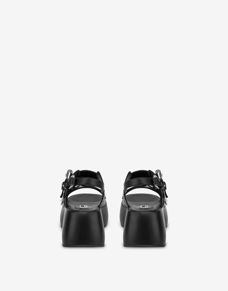 PLATFORM SANDALS IN CALFSKIN MOSCHINO PINS 4