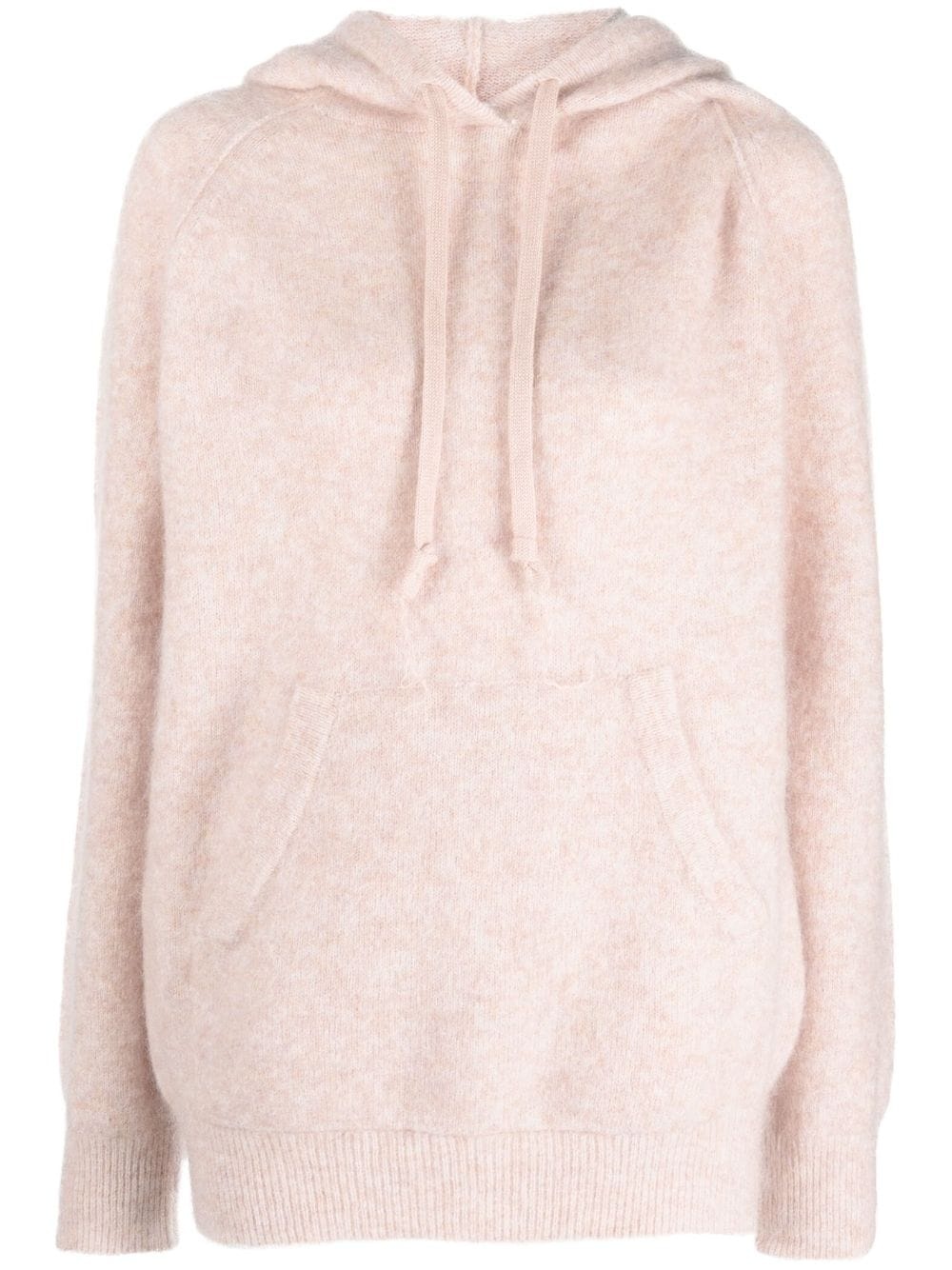 melange-effect wool-blend hoodie - 1