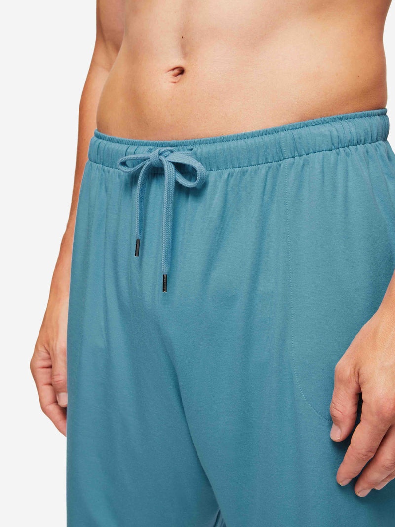 Men's Lounge Shorts Basel Micro Modal Stretch Harbour Blue - 2