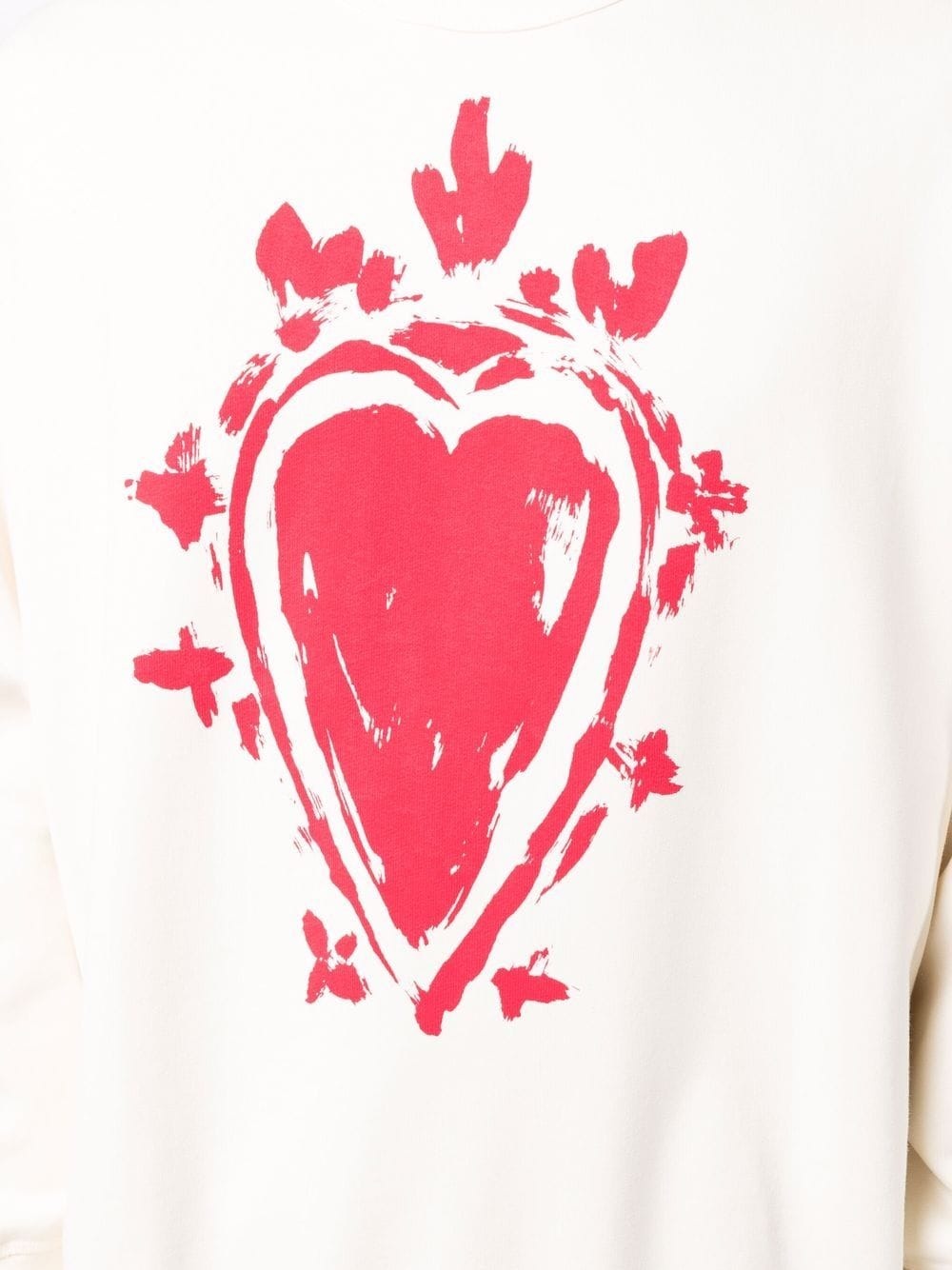 heart-print cotton sweatshirt - 5