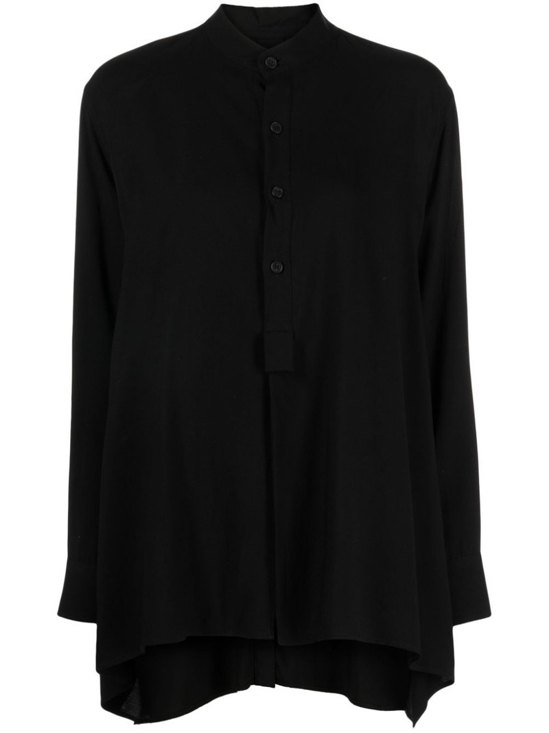 button-up band-collar shirt 1