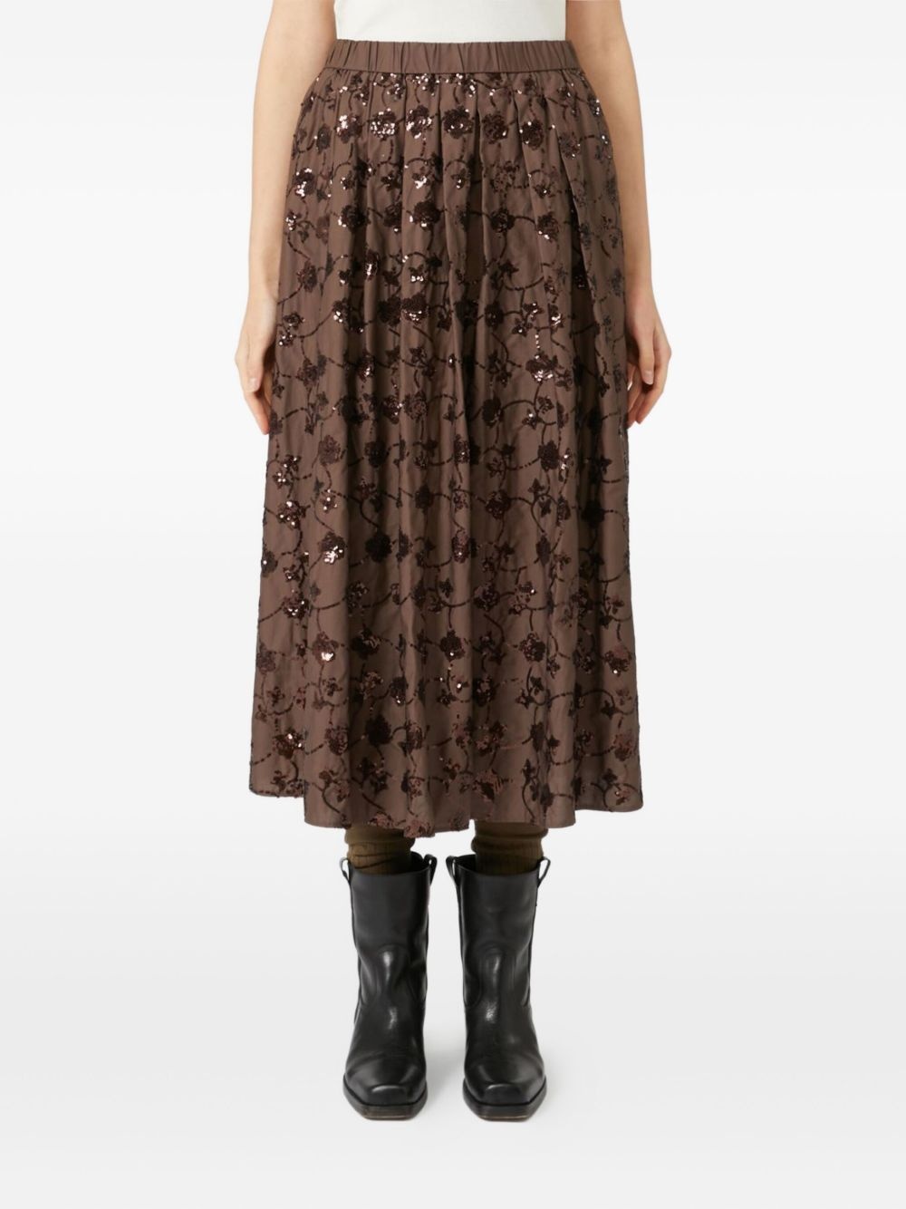 sequinned cotton skirt - 2