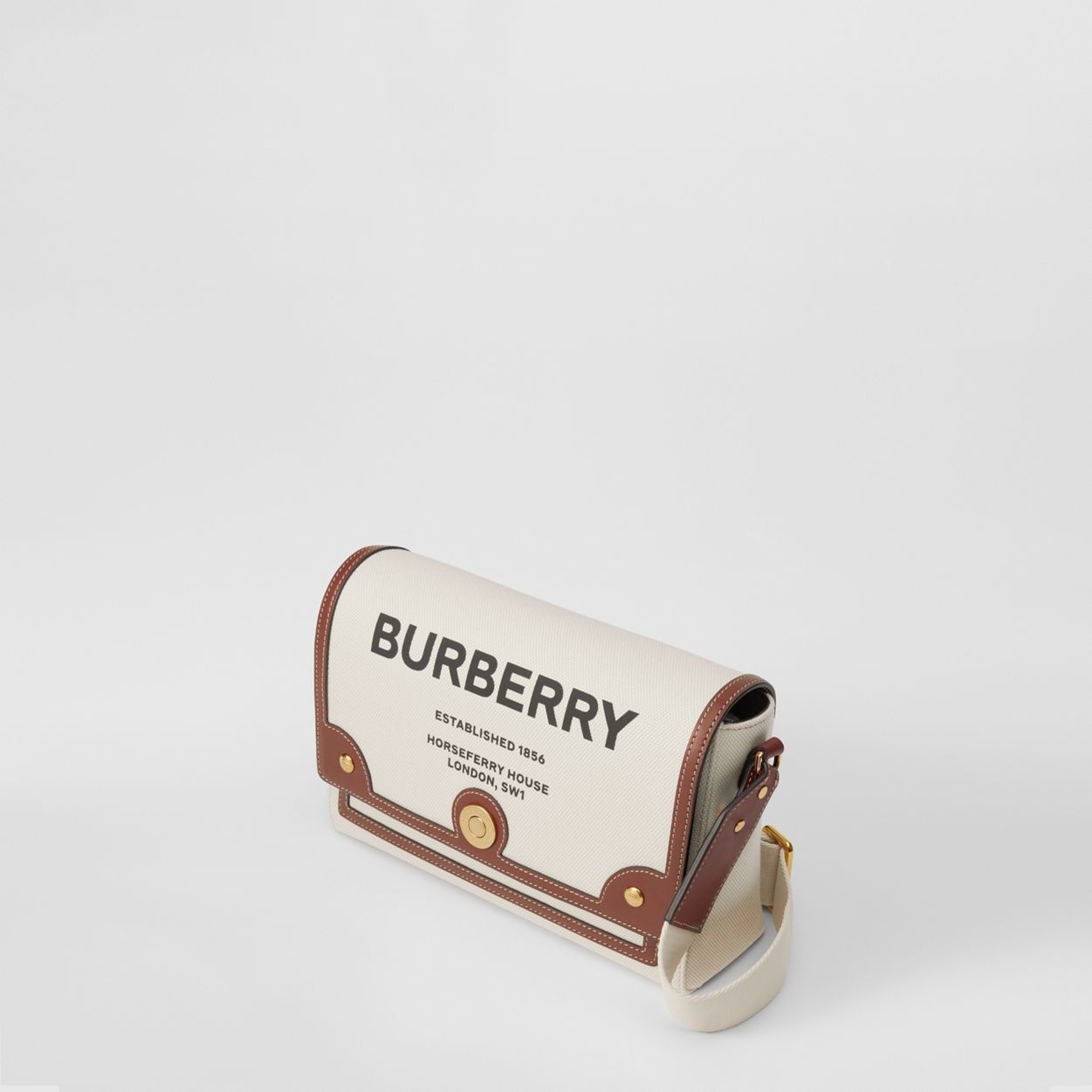 Horseferry Print Canvas Note Crossbody Bag - 4