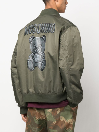 Moschino logo-print bomber jacket outlook