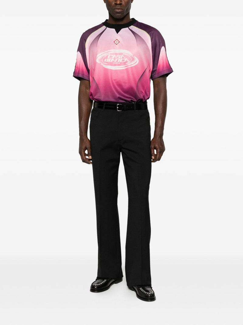 CASABLANCA Aubergine gradient short-sleeve T-shirt outlook