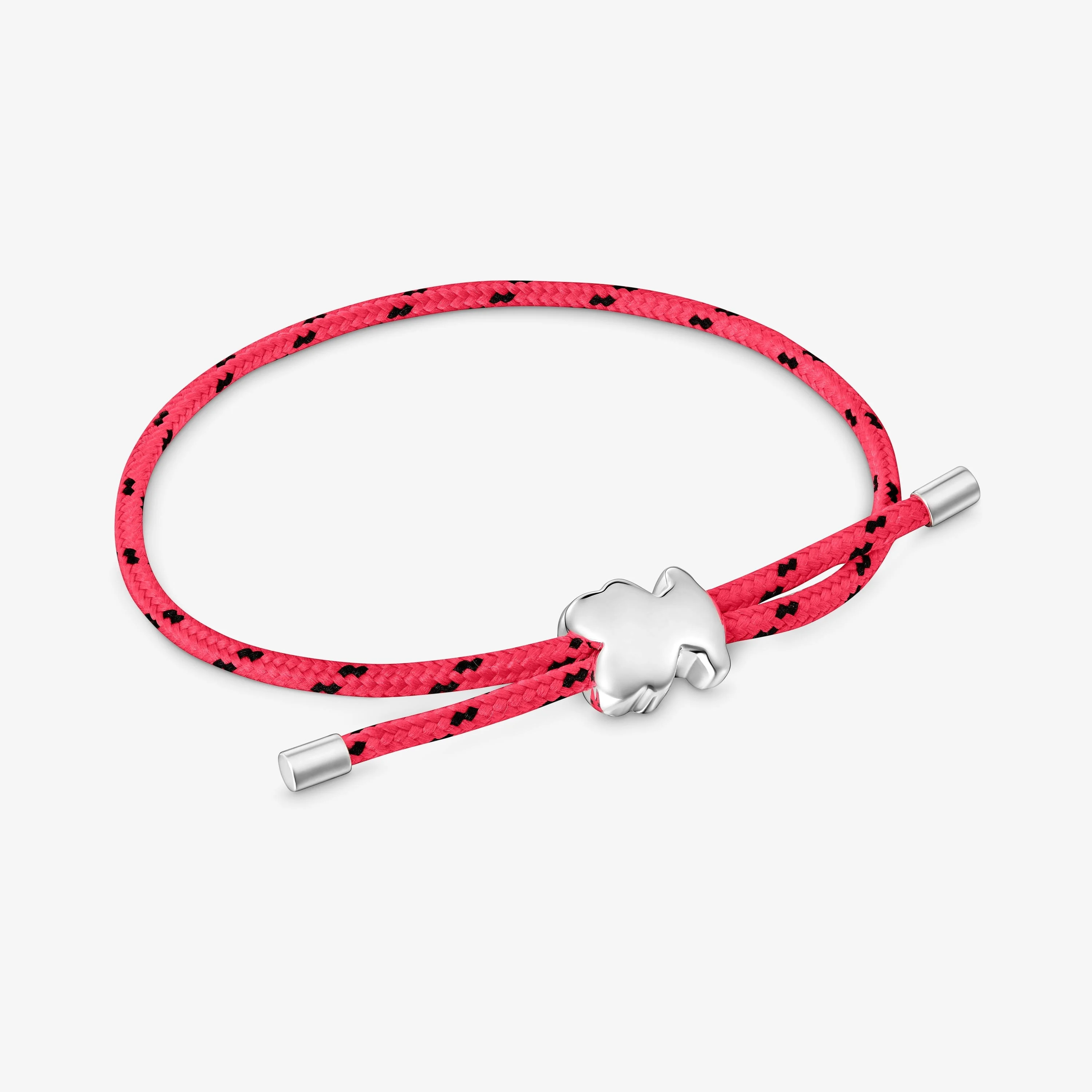 Silver and pink nylon bear Bracelet TOUS Bold Motif - 1