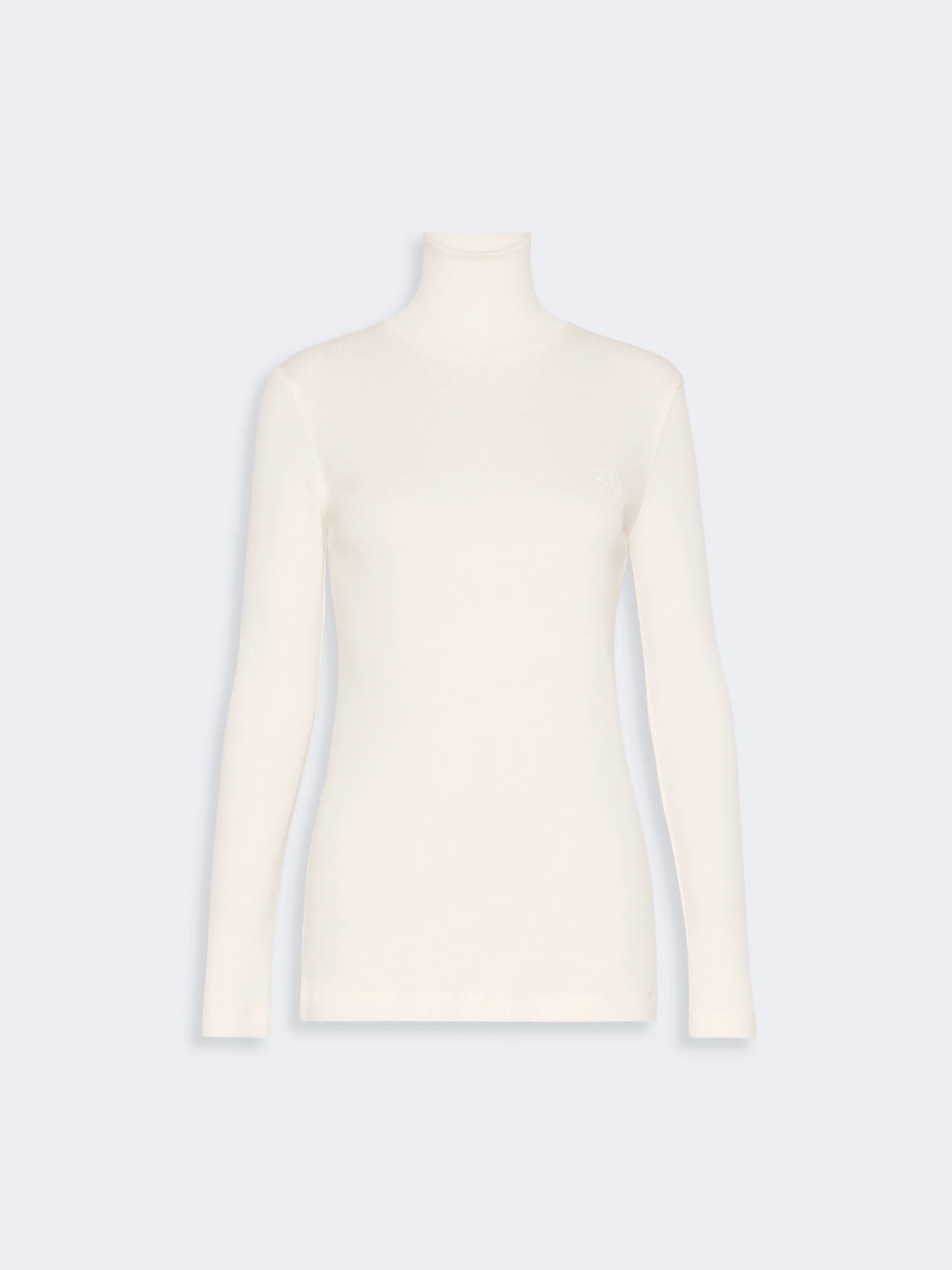 CONO Wool jersey polo-neck sweater - WHITE - 1