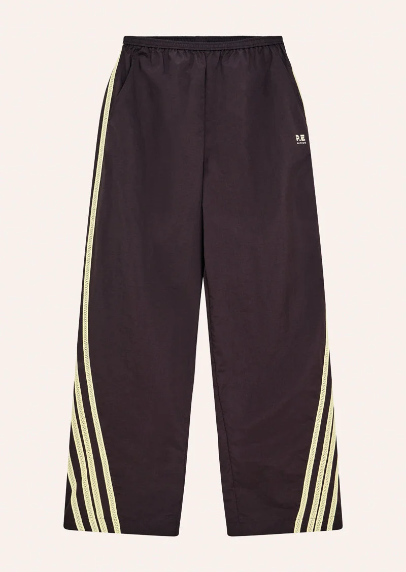 RADIUS PANT IN BLACK BEAN & SOFT YELLOW - 1