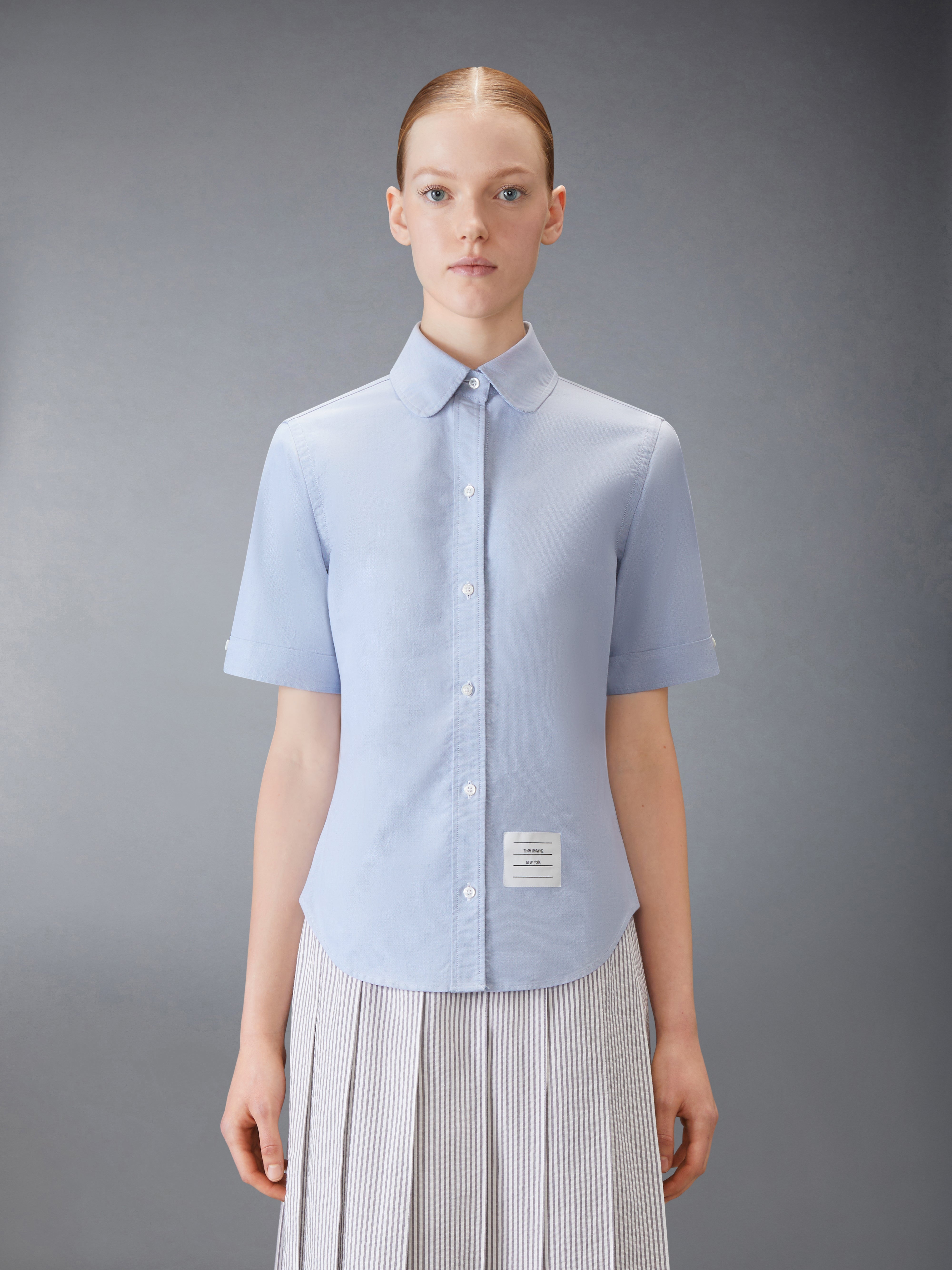 OXFORD ROUND COLLAR SHORT SLEEVE SHIRT - 3
