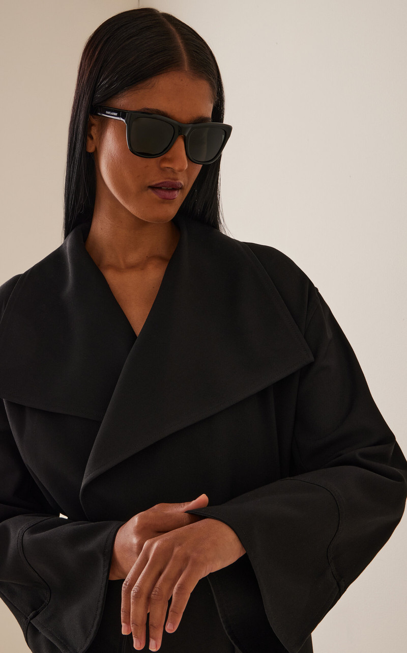 SAINT LAURENT Square-Frame Acetate Sunglasses black outlook