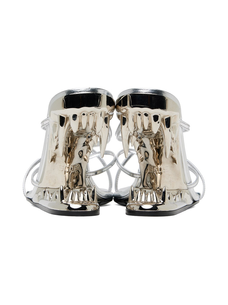 metallic 105mm heeled sandals 2