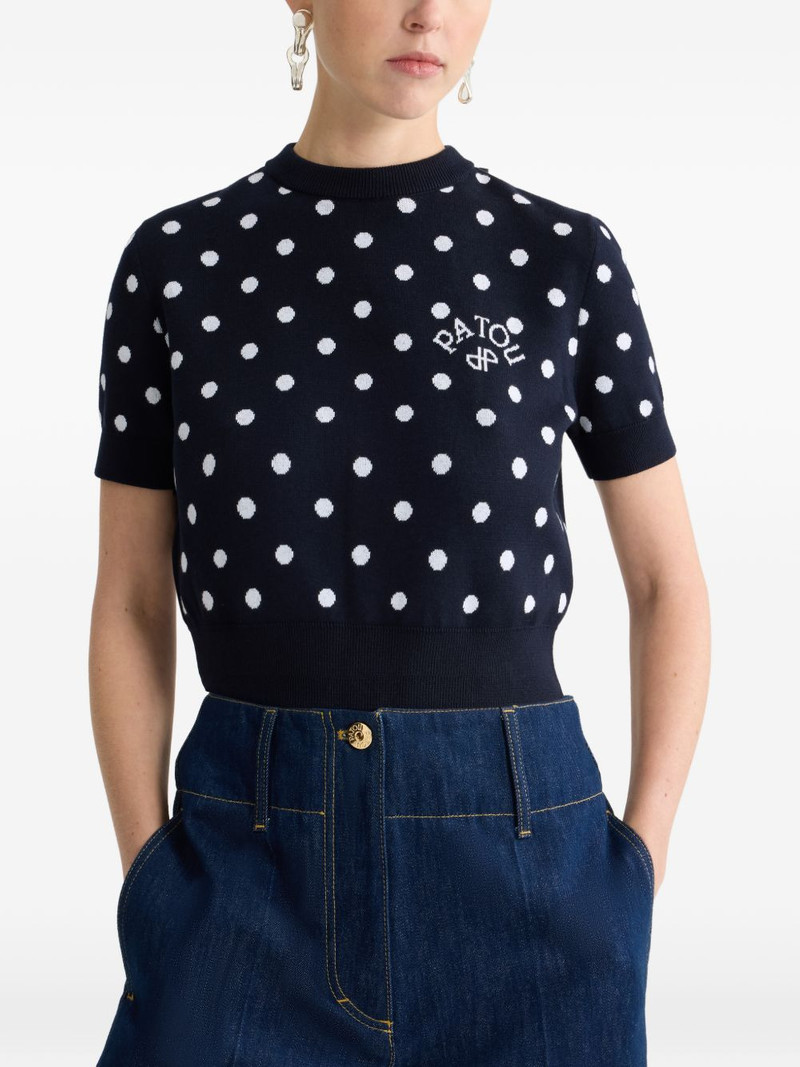 polka-dot knitted T-shirt 4
