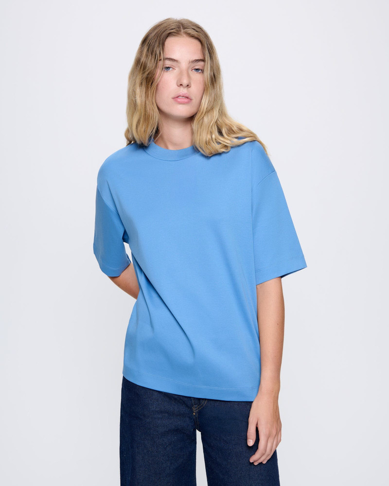 PANGAIA Womens DNA Oversized T-Shirt - Summit Blue outlook