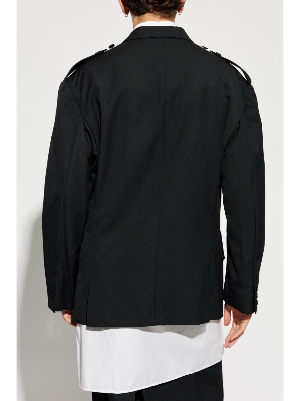 wool double-breasted blazer - 4