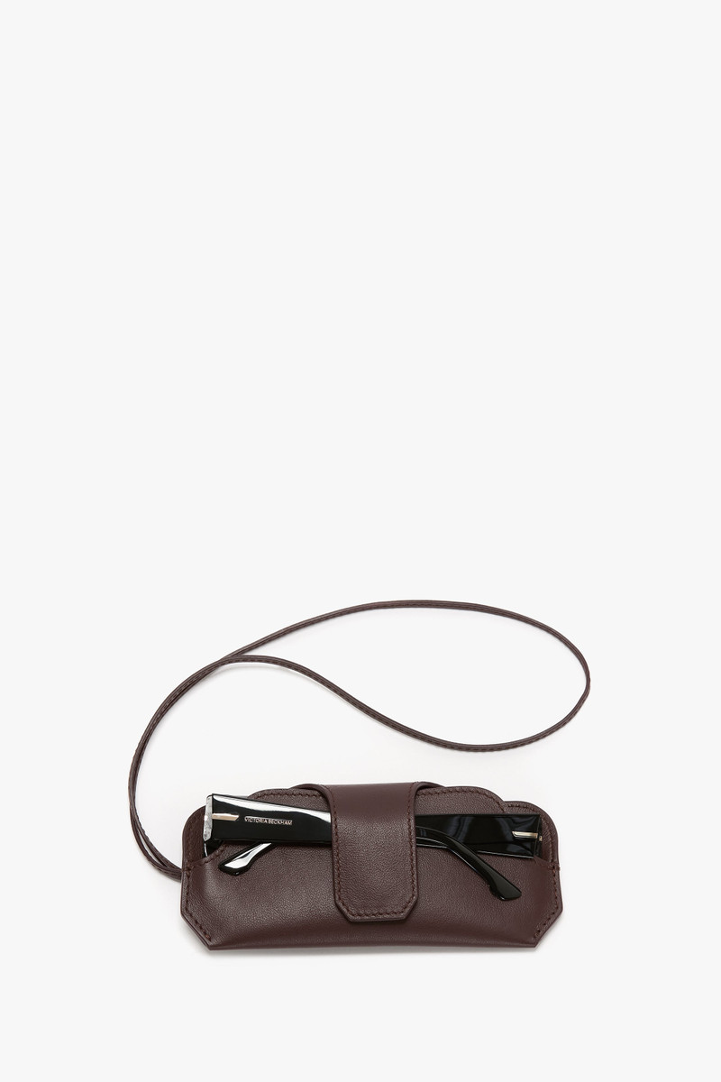 Sunglasses Case In Burgundy Leather 3