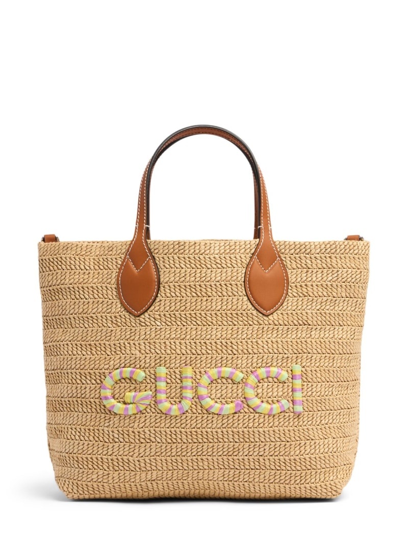 Summer raffia tote bag - 1