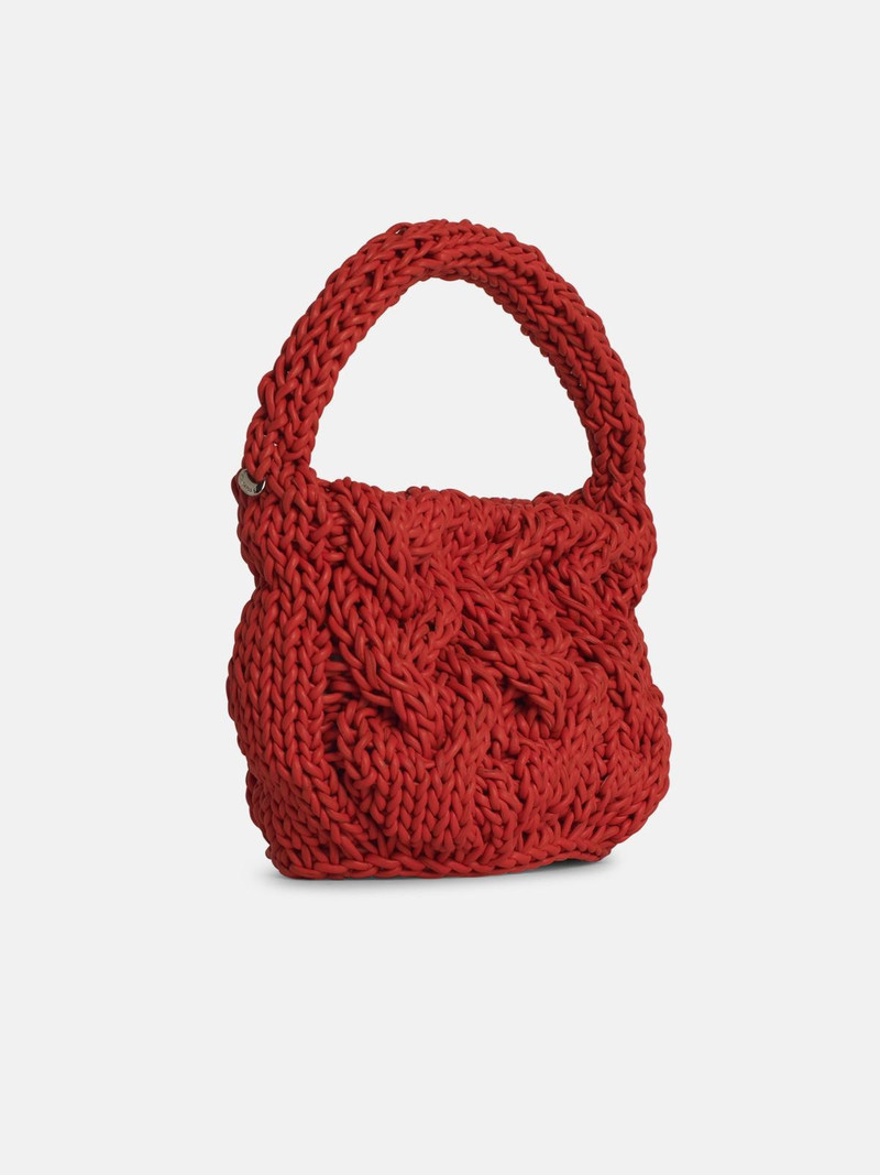 JW Anderson 'KNIT' ORANGE LEATHER BAG outlook