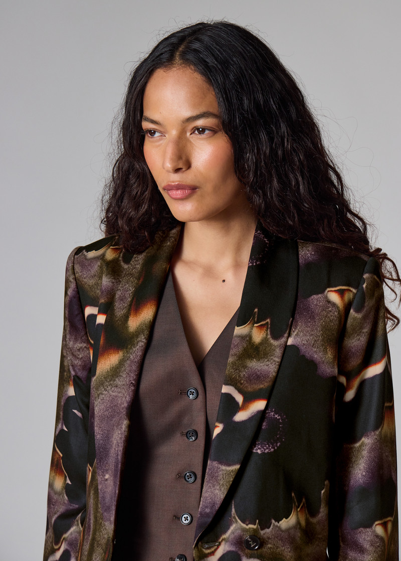 Women's 'Field Flowers' Belted Blazer 10