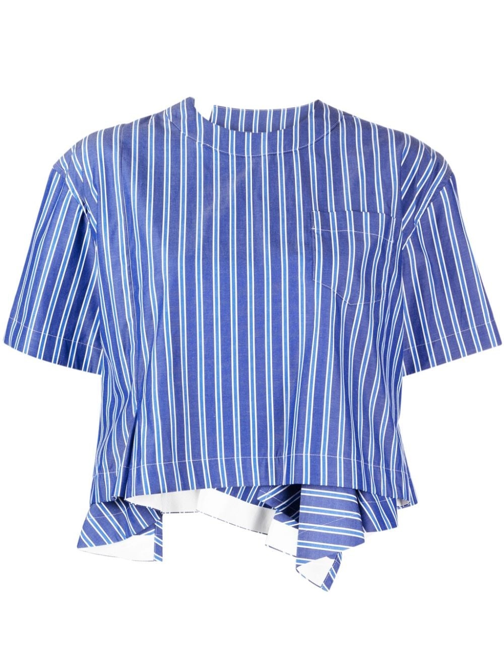 ruffle-hem striped top - 1