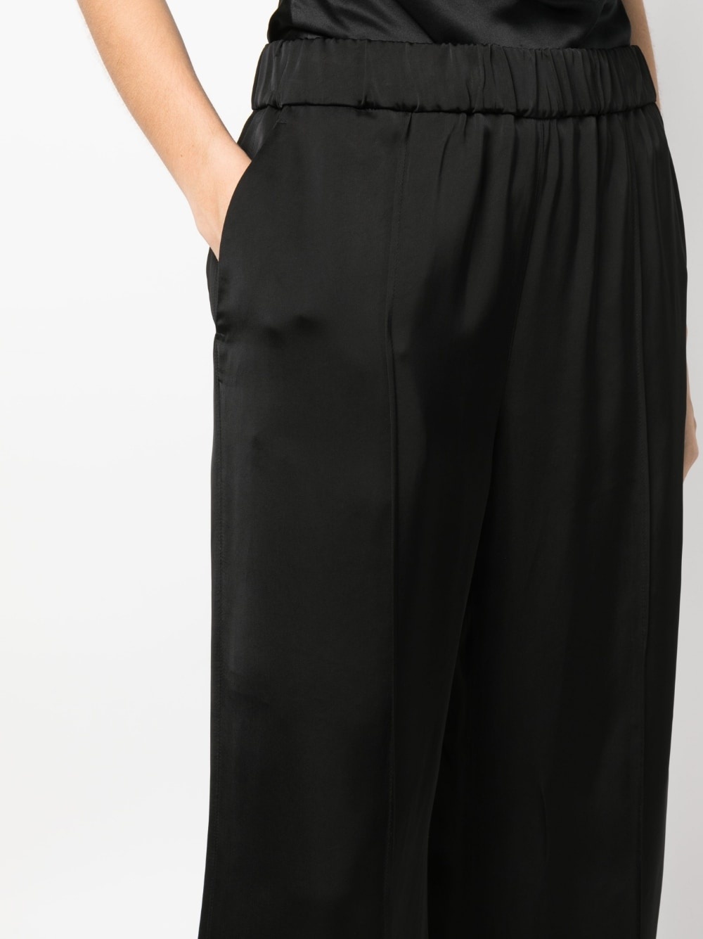 elasticated-waist wide-leg - 5